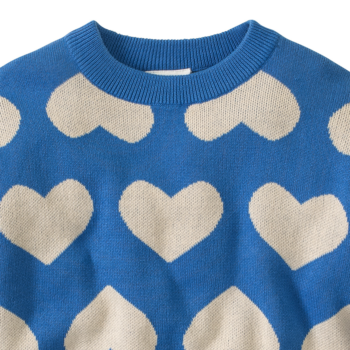 Mädchen Strickpullover mit Herz-Allover