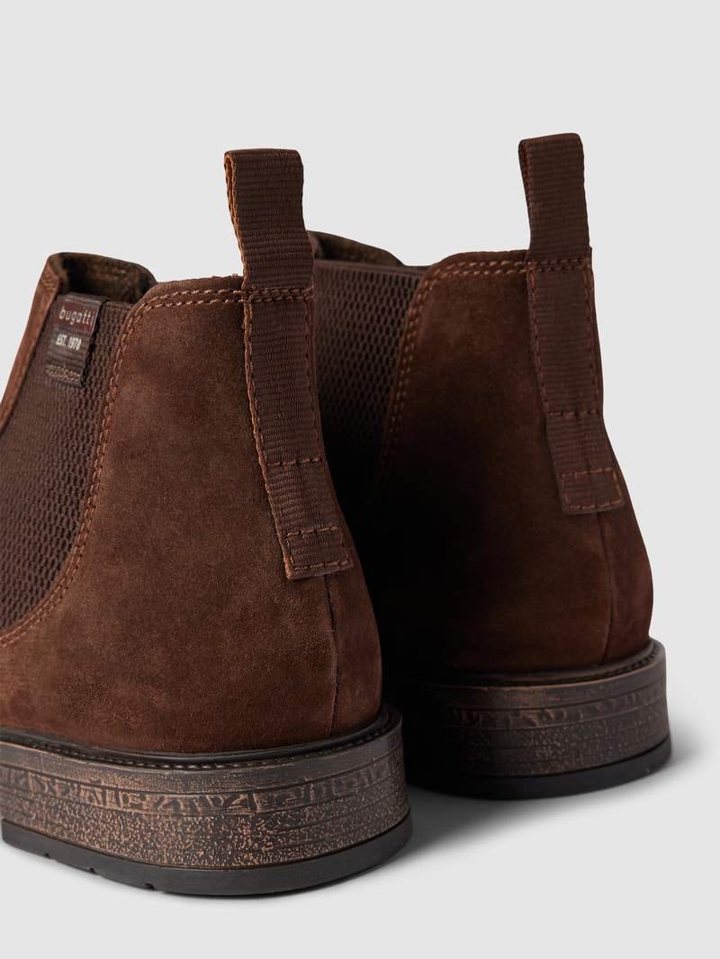 Chelsea Boots mit Label-Details Modell 'Ladano' in dunkelbraun