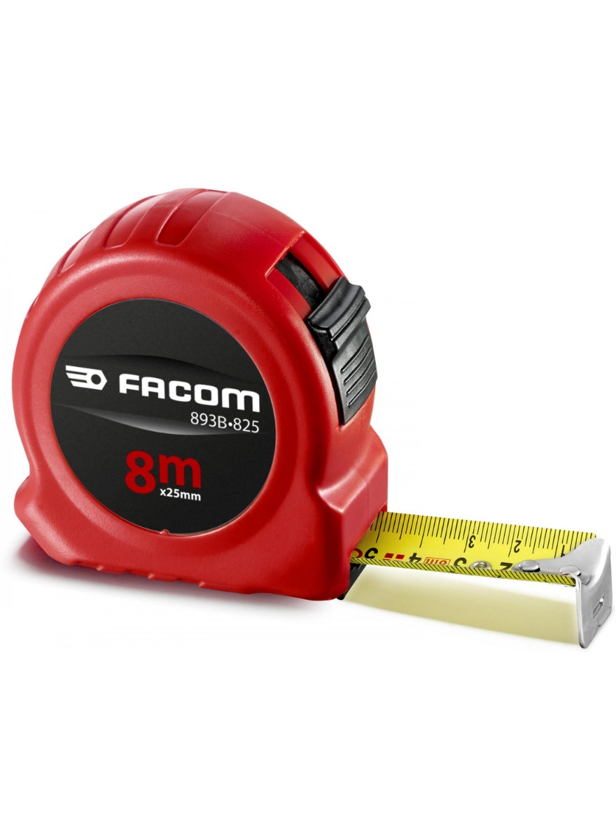 Facom 893B.825PB Matte Slitesterkt Målebånd Dobbeltsidig Låsbar ABS 8 Mtr 25 mm