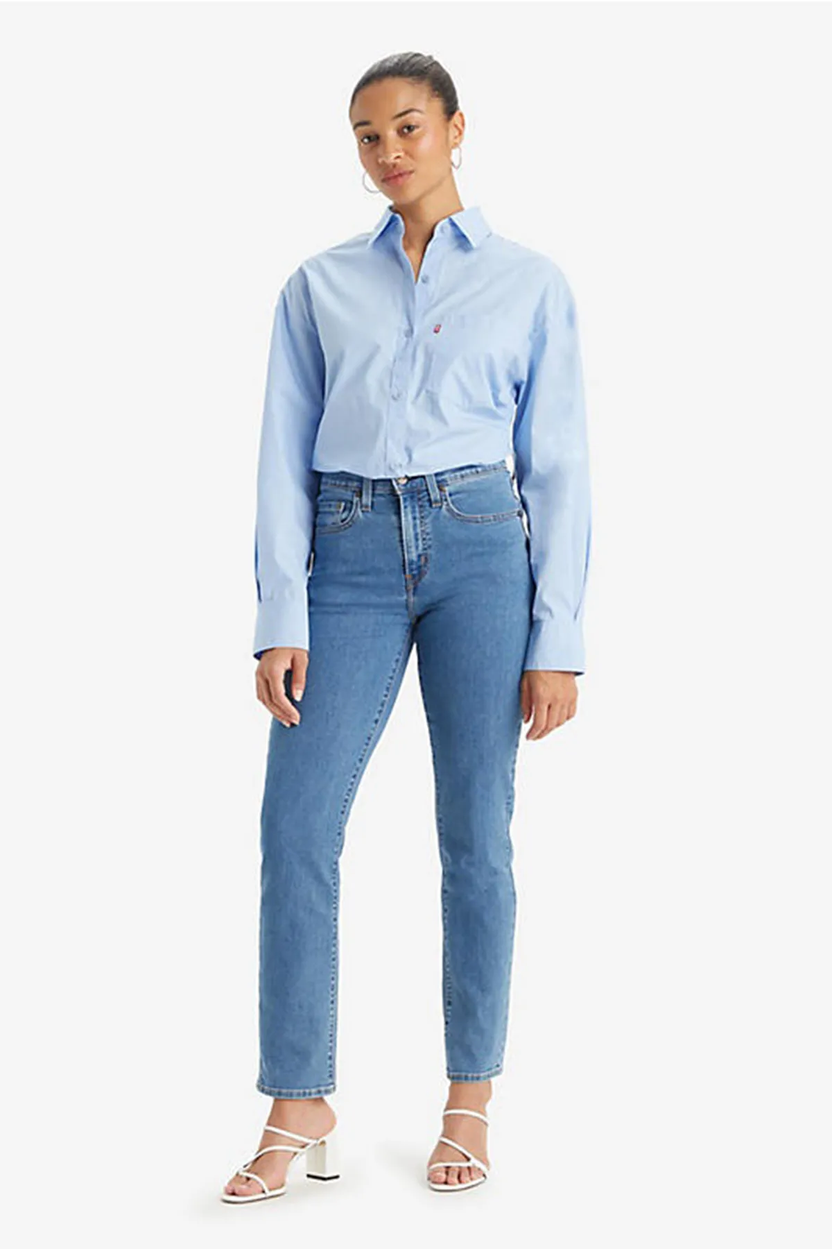 Levi&'s  724 HIGH RISE STRAIGHT MED INDIGO - GETRAGEN IN