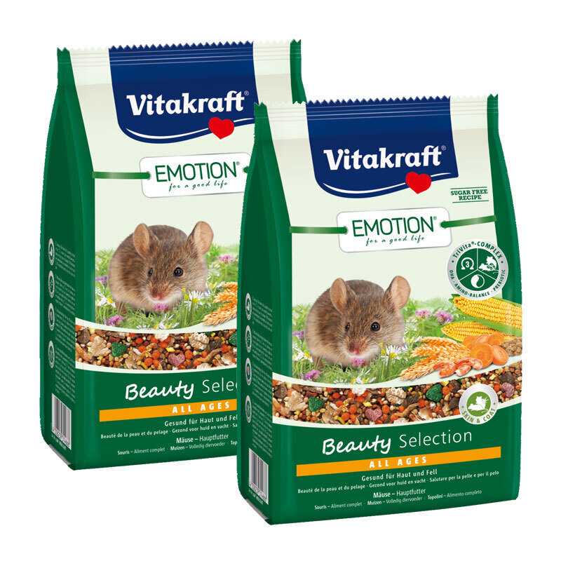Vitakraft Hauptfutter Vitakraft Emotion Beauty Selection Mäuse 2x300g