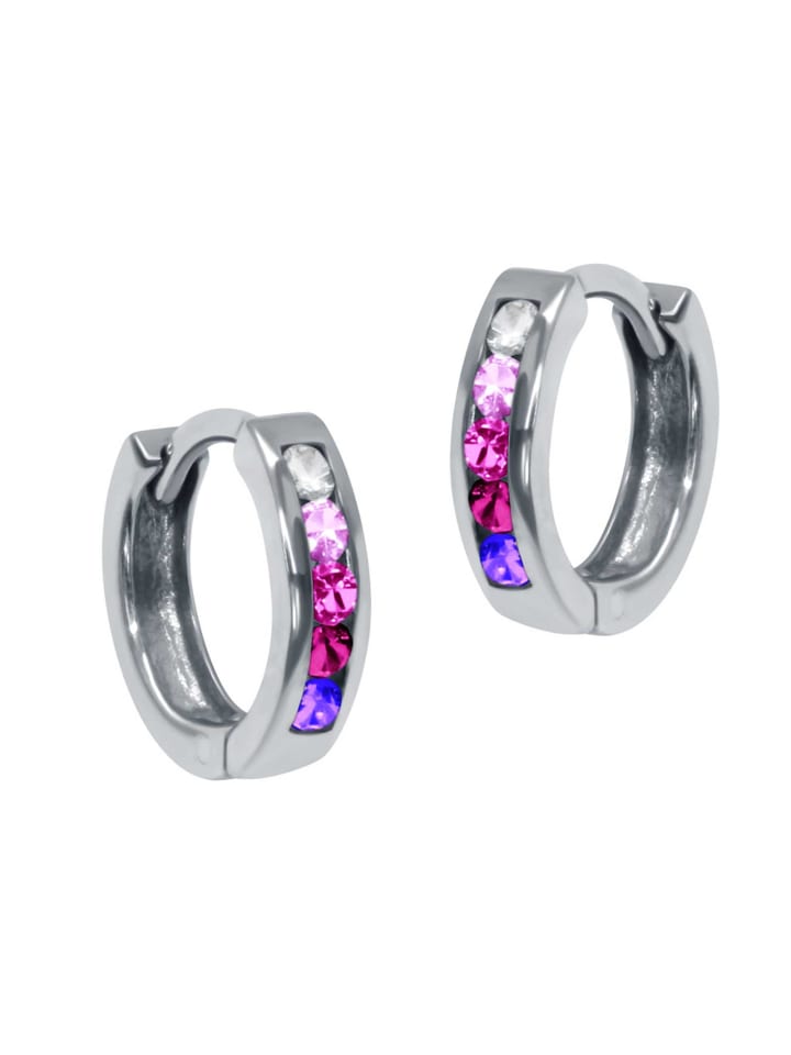 schmuck23 Creolen 925 Silber Zirkonia 0,3 cm x 1,2 cm günstig kaufen onesize