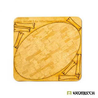 Wooden Planks 105x70 mm Oval Base Topper (1)