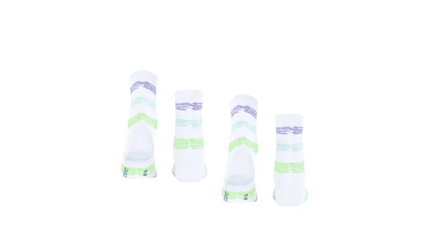 ESPRIT Damen Socken Brushed Stripe 2er Pack weiß