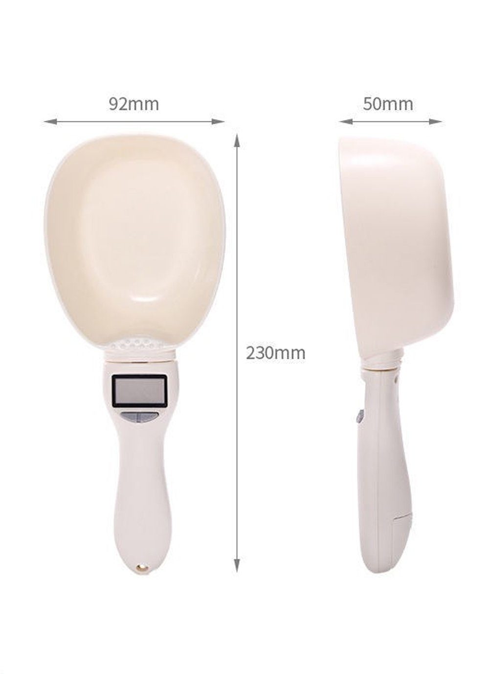 Zedelmaier Löffelwaage Digitale Löffelwaage für Gewürze,Mehl,Flüssigkeit,Hunde-/Katzenfutter, Messlöffel bis 800g, d=1g,LCD-Display,TARE,abnehmbare Wiegelöffel