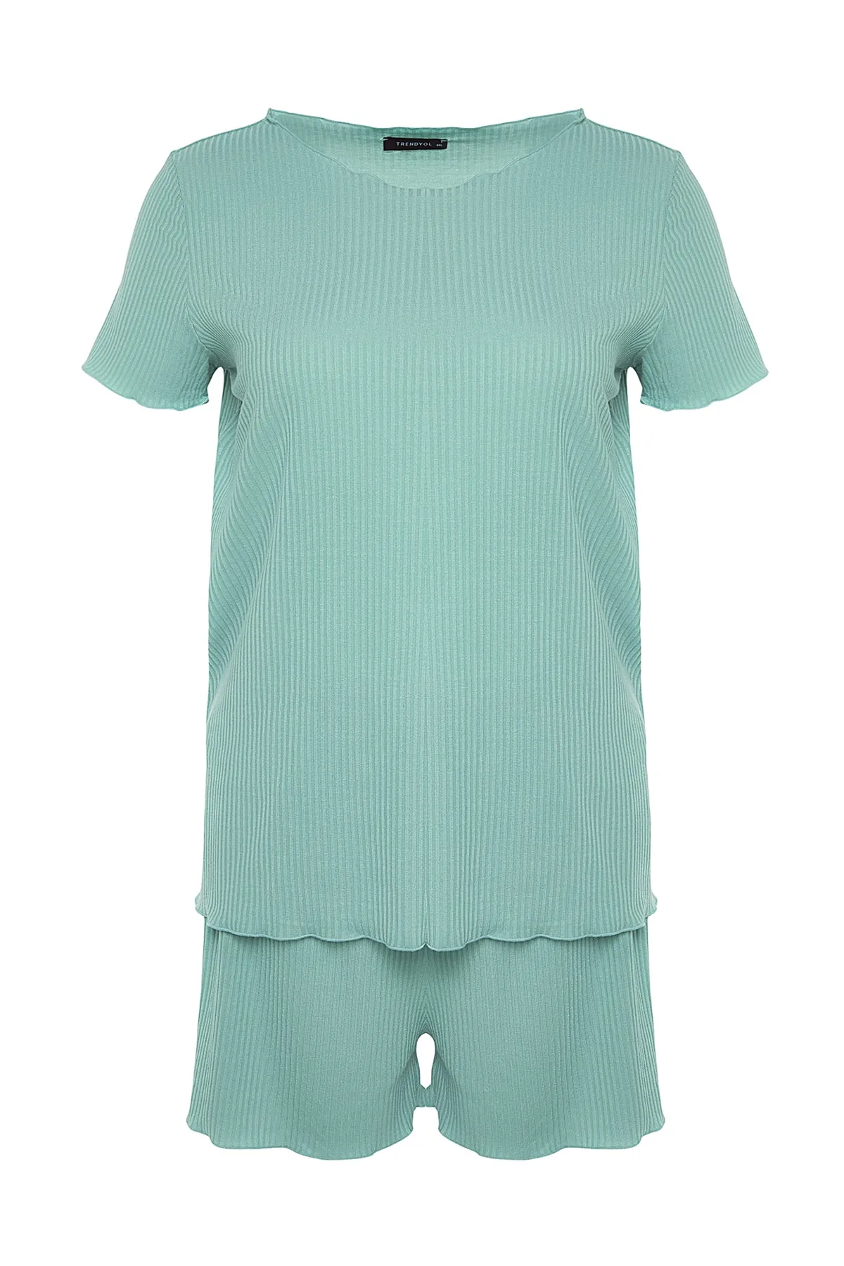 Trendyol Curve  Mintfarbenes Strick-Pyjama-Set TBSSS22PT0216