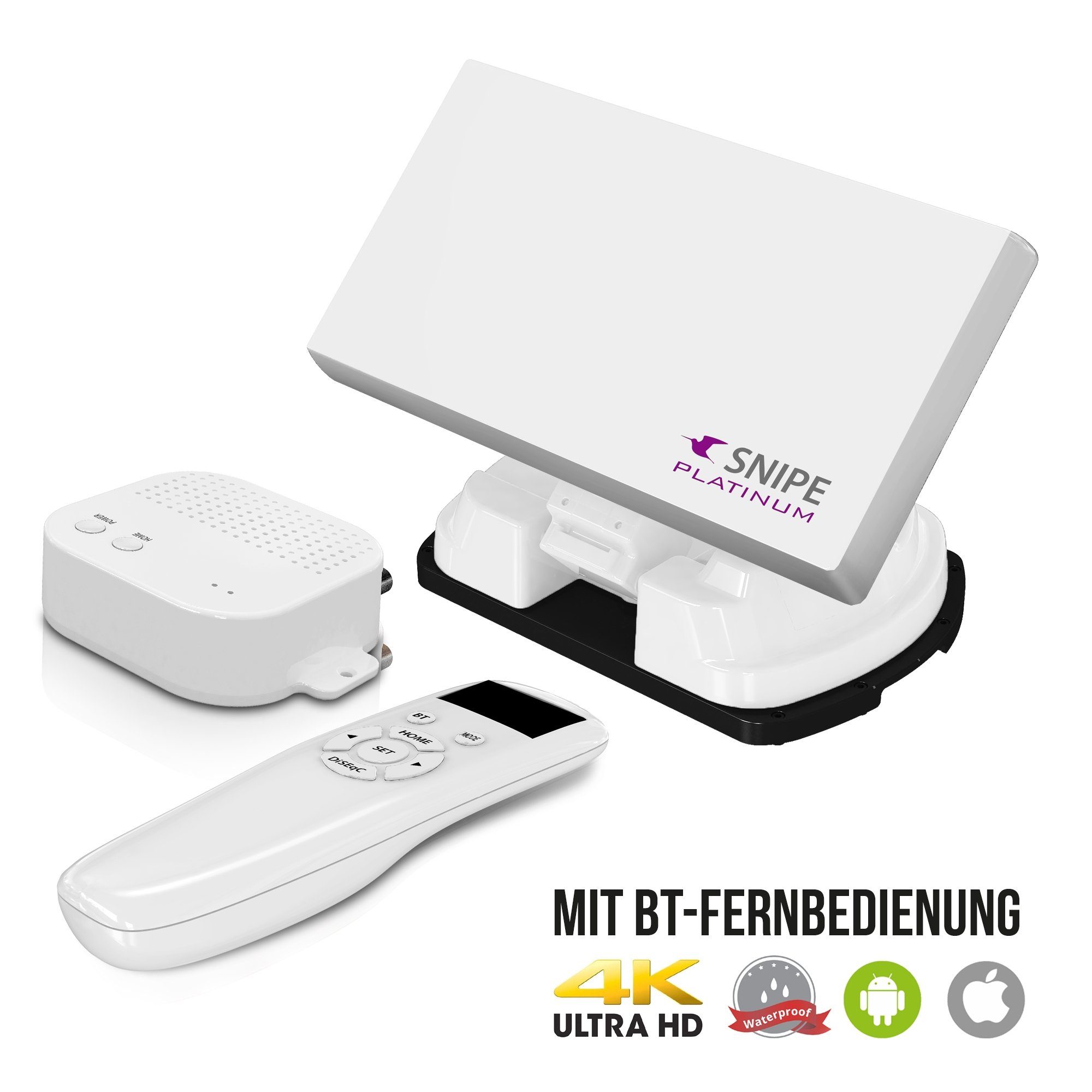 Selfsat Selfsat SNIPE Platinum - Twin - Mit BT Fernbedienung und iOS / Android Camping Sat-Anlage