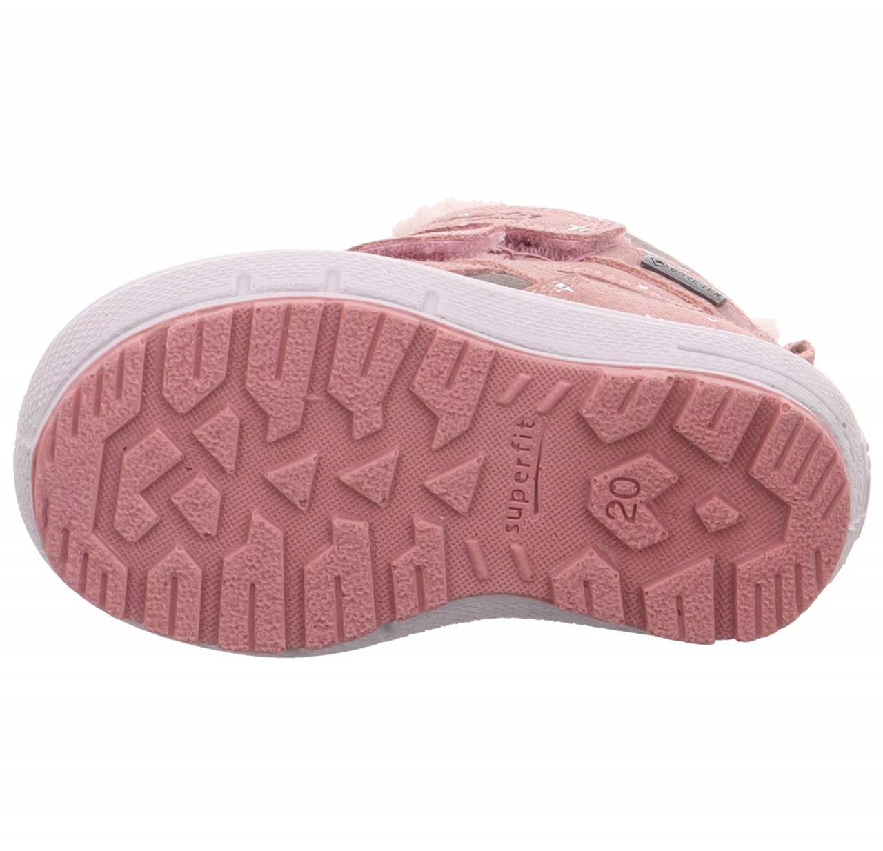 GROOVY - Rosa/Grau Boots mit Klettverschluss