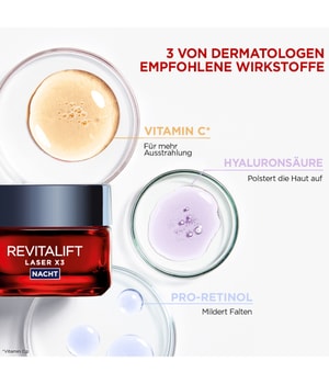 L'Oréal Paris Revitalift Laser X3 Dreifach-Power Anti-Age Nachtpflege Nachtcreme-50 ml