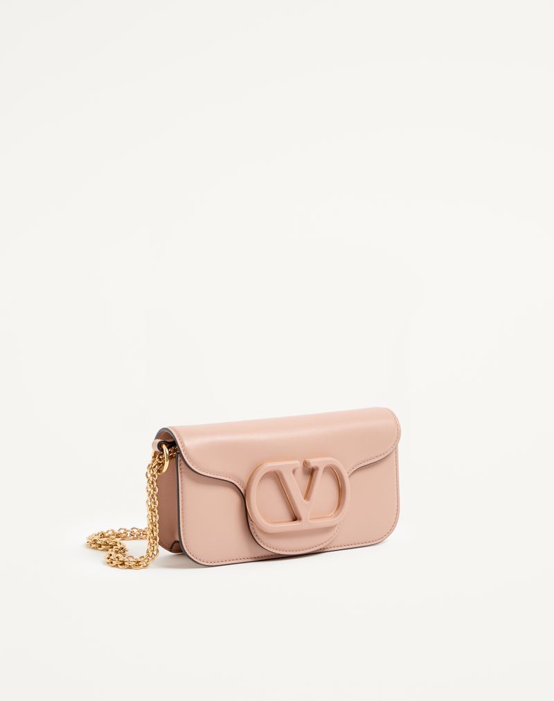 Bolsa de ombro pequena Valentino Garavani Locò em couro de bezerro