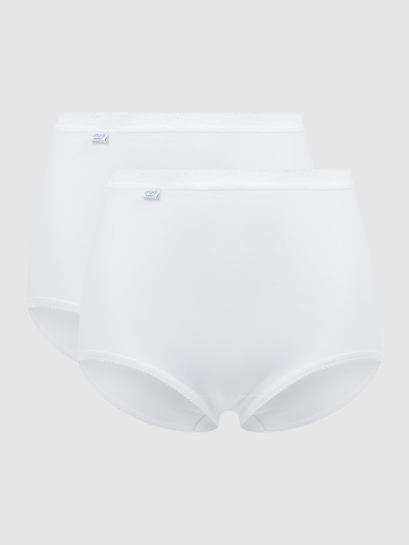 Slip mit Stretch-Anteil im 2er-Pack Modell 'Maxi' in weiß