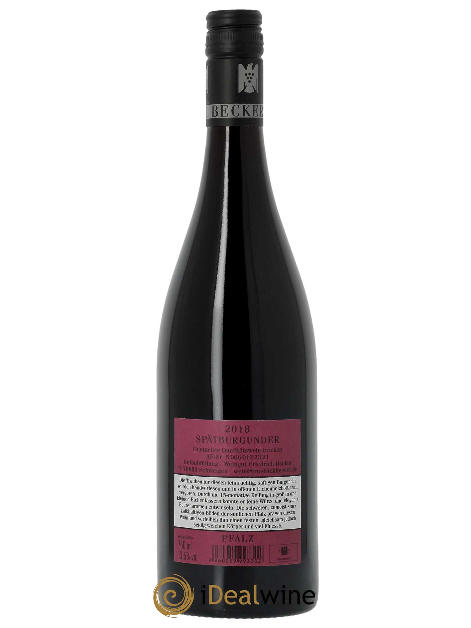 Spätburgunder Friedrich Becker  2018 - Lot de 1 Bouteille