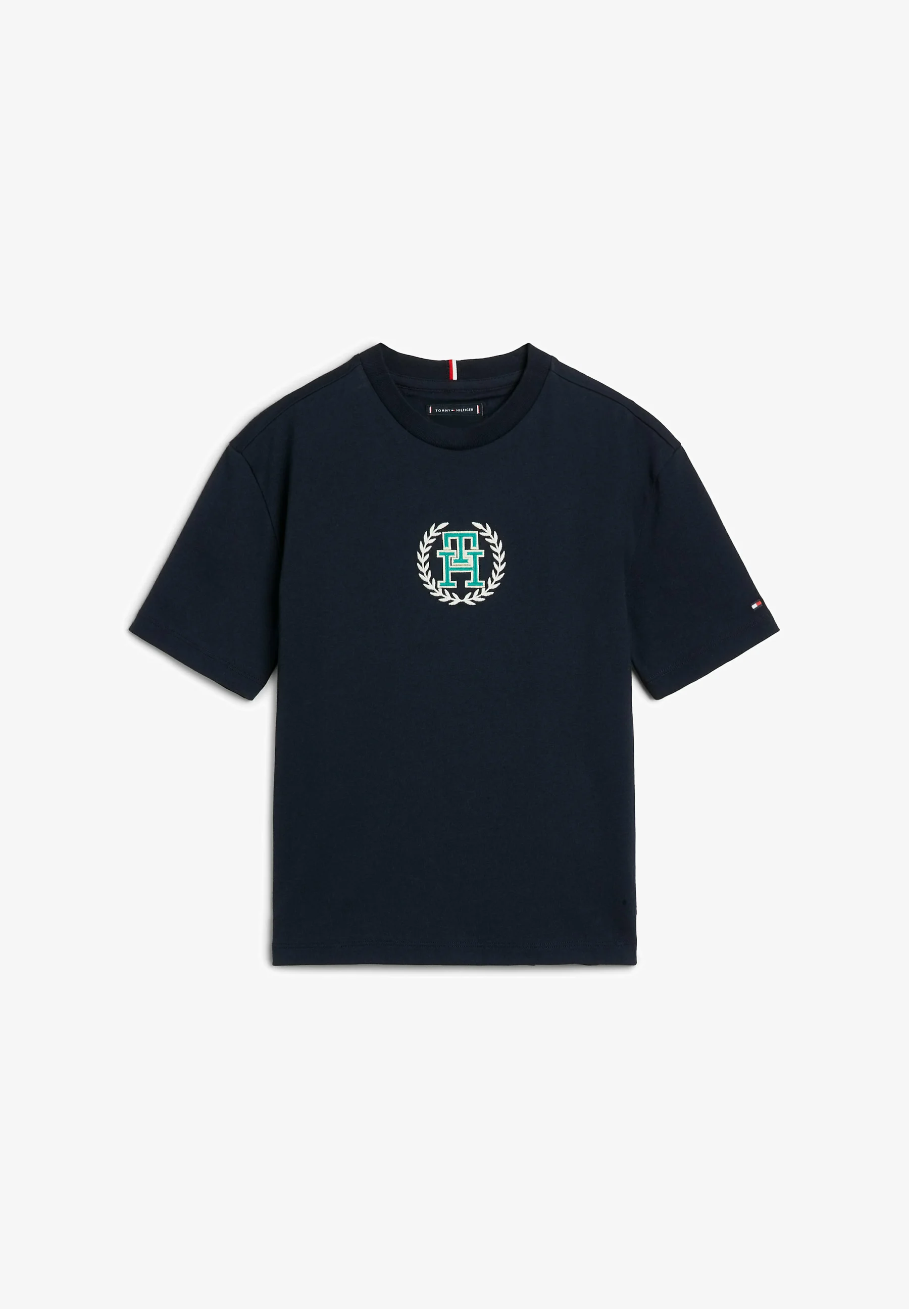 Camiseta con estampado del logotipo del escudo del monograma de Tommy Hilfiger