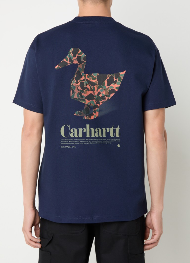 Carhartt WIP Fold -t-paita luomupuuvillaa, jossa logo ja painatus takana