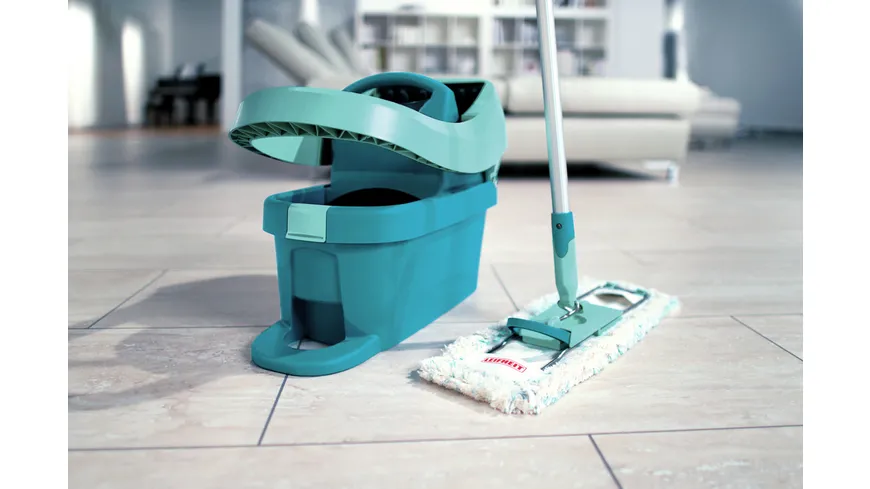 LEIFHEIT Wischtuchpresse PROFI XL mit Rollen Türkis/Grün