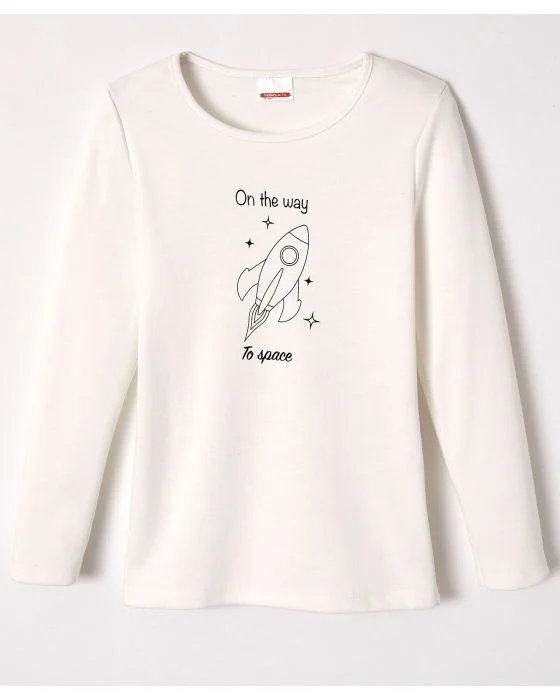 Tee-shirt garçon On the way to space Thermolactyl