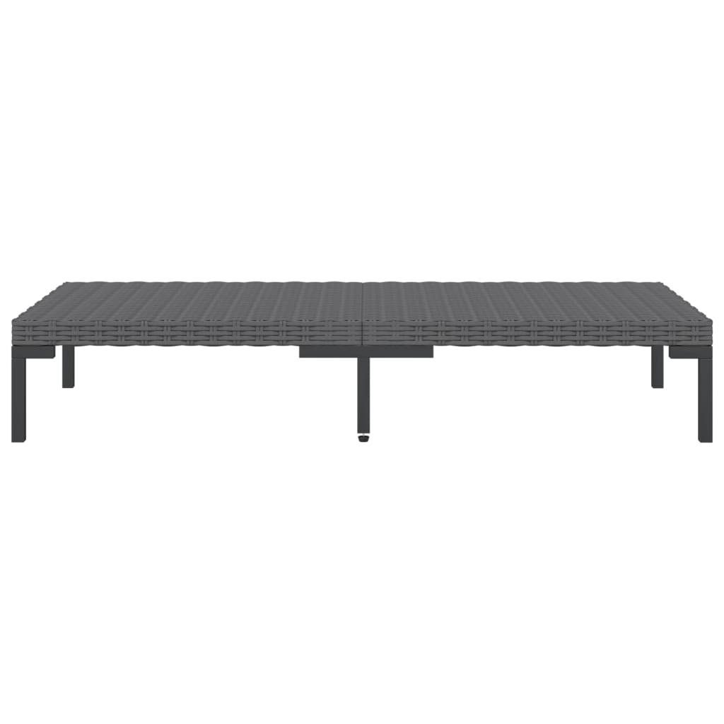 vidaXL Gartenlounge-Set 5-tlg. Garten-Lounge-Set mit Kissen Poly Rattan Dunkelgrau, (1-tlg)