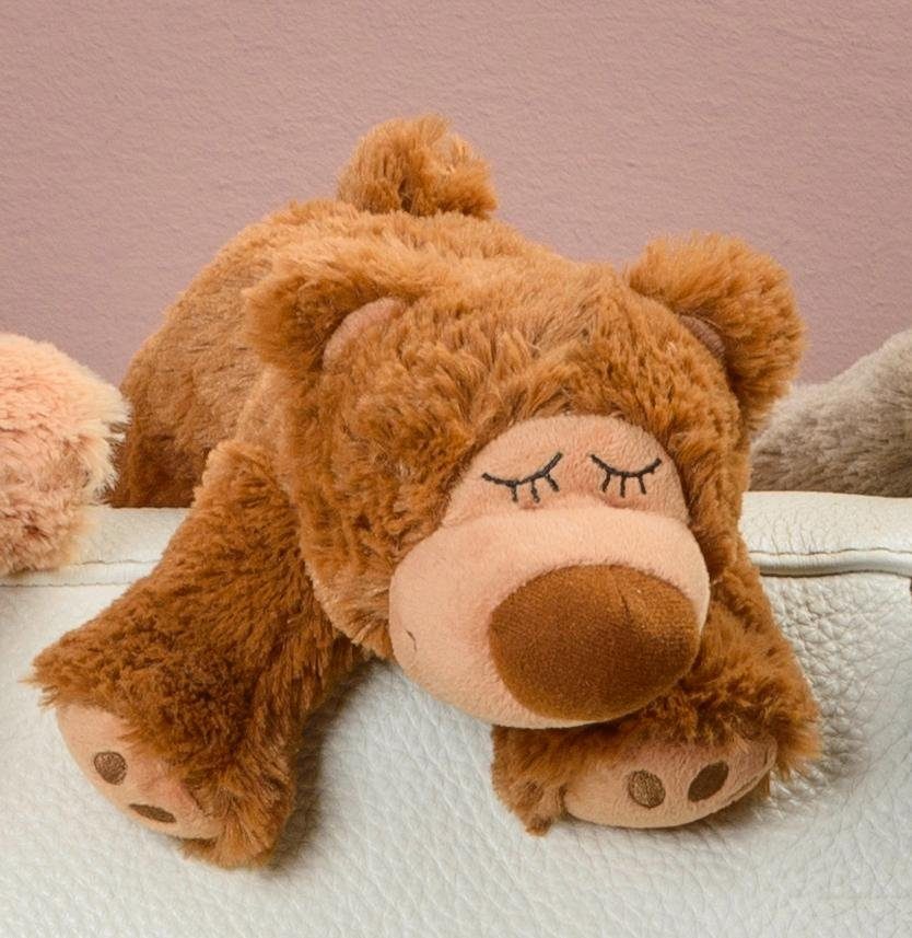 Warmies® Wärmekissen Sleepy Bear braun, Lavendel, für die Mikrowelle und den Backofen
