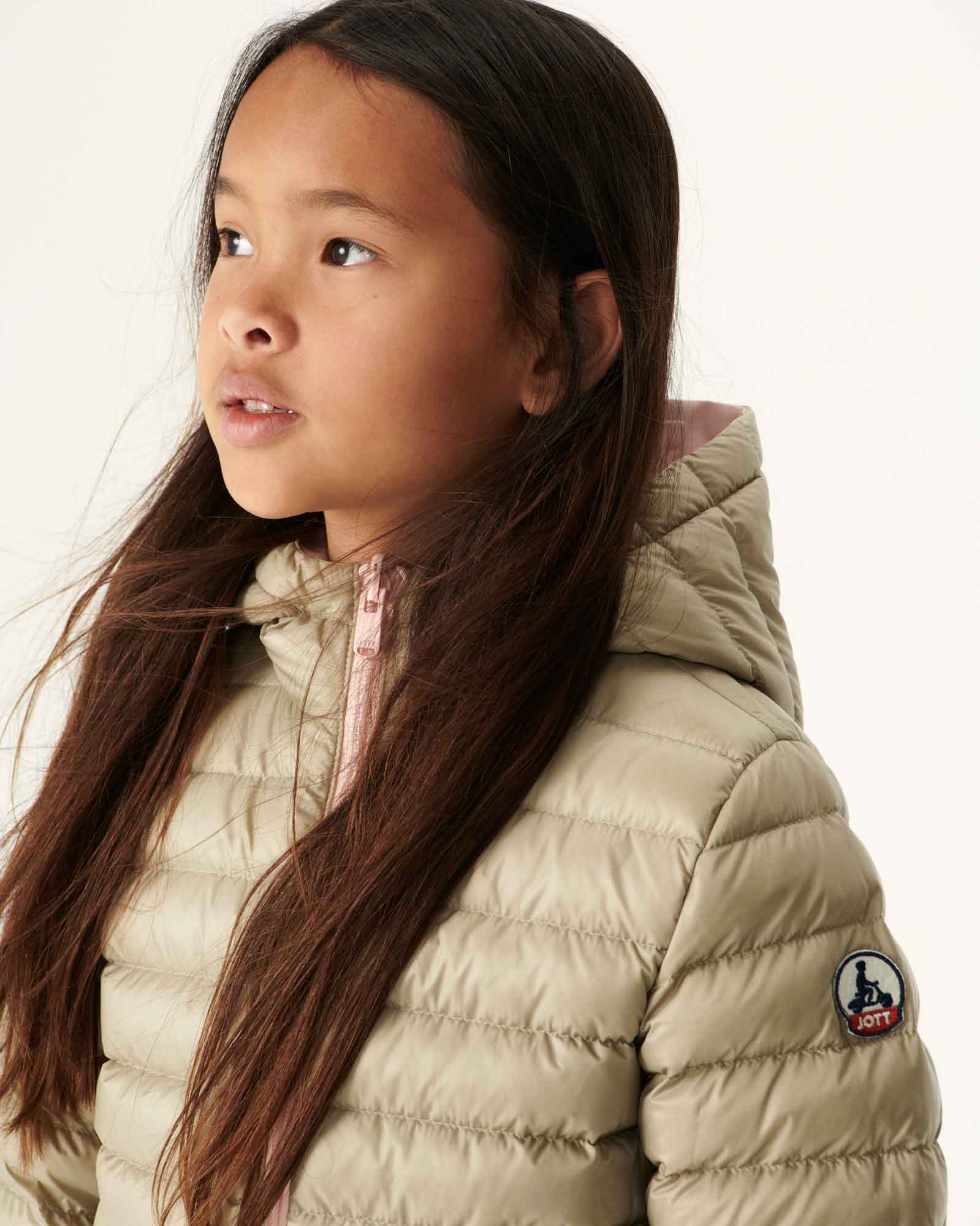Doudoune réversible Rose clair/Beige enfant Zurich