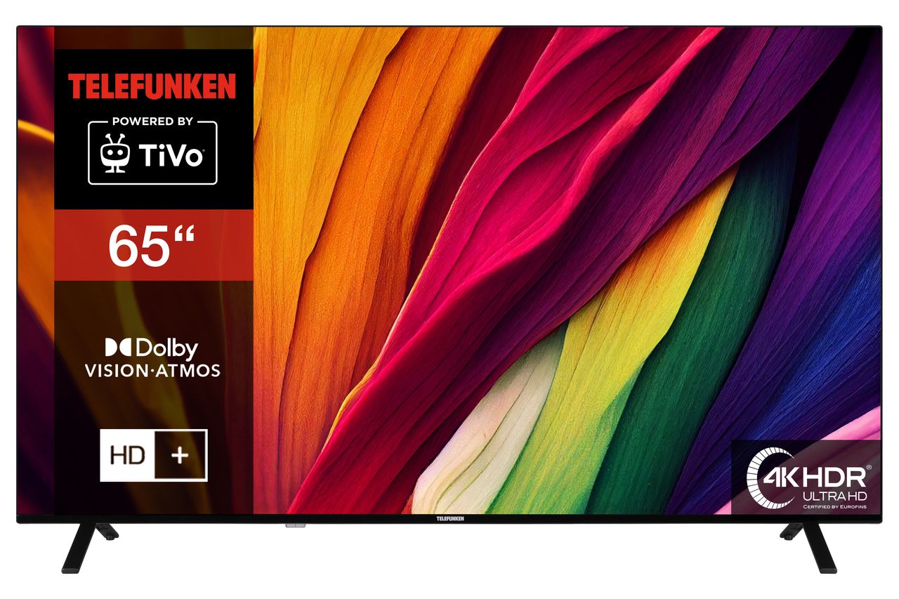 Telefunken XU65TO750S 65 Zoll Fernseher / Smart TV (4K UHD, HDR Dolby Vision, Dolby Atmos, HD )