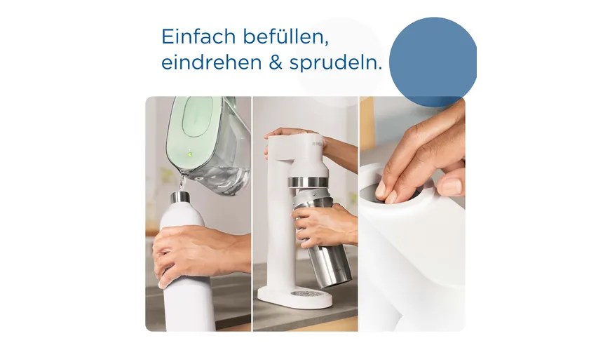 BRITA sodaTRIO Edelstahlflasche klein weiß 0,6l