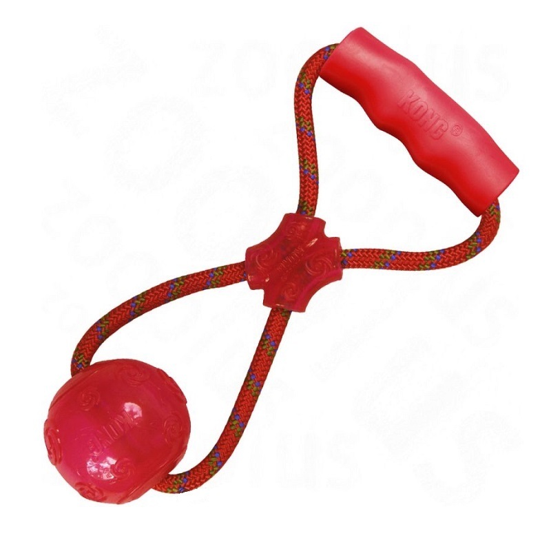 KONG Hundebälle KONG Squeezz Ball mit Hand-Griff L