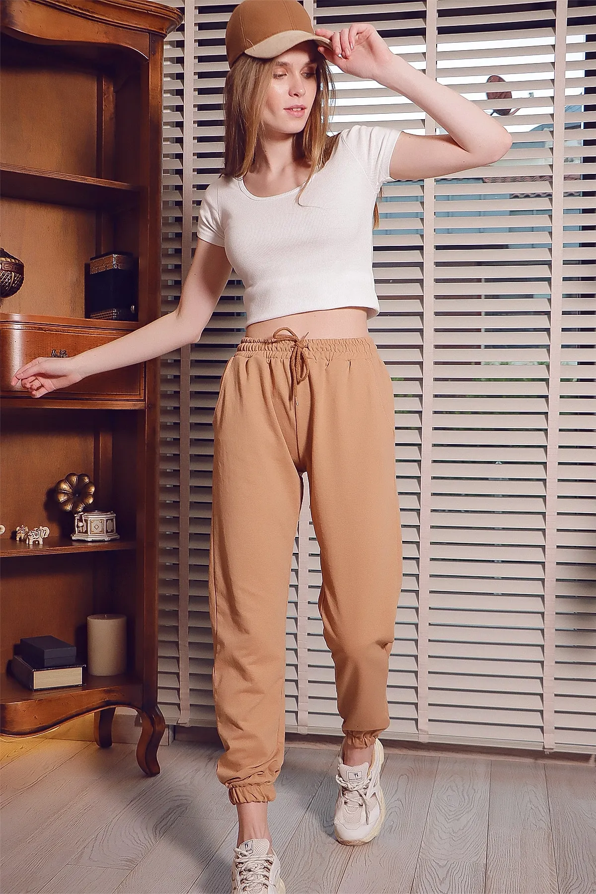 Trend Alaçatı Stili  Jogginghose - Beige - Jogger