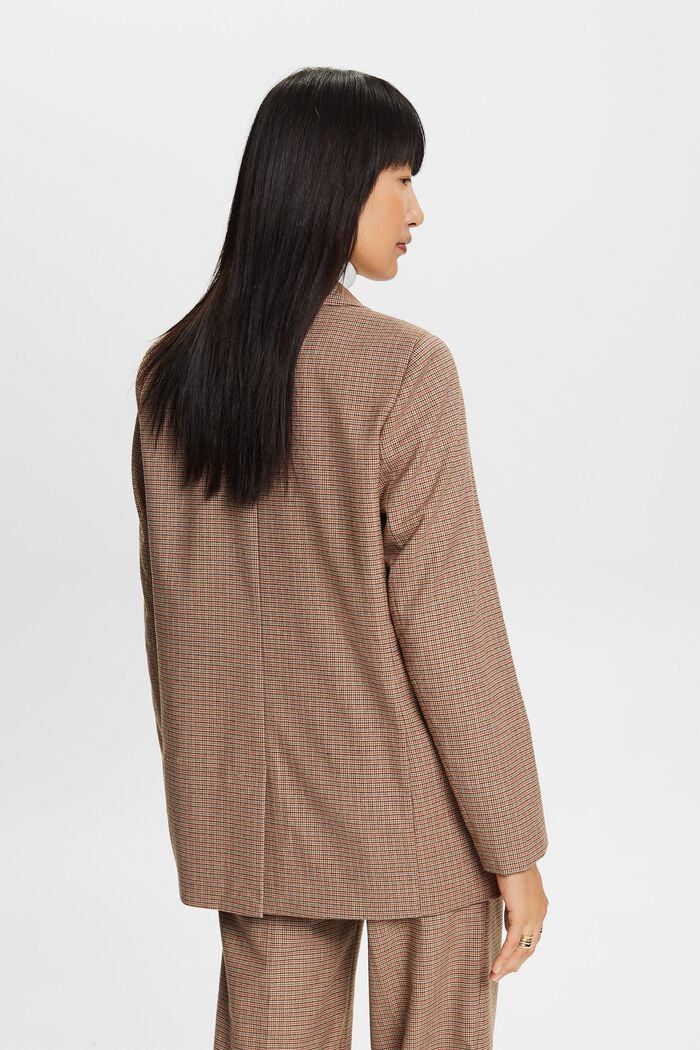 Karierter Blazer mit Einzelknopf