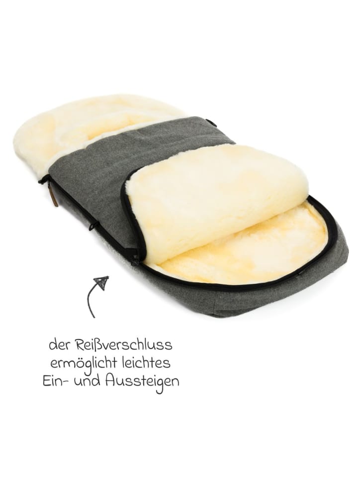 fillikid Lammwoll-Fußsack Makalu Wool für Buggy, Sport- in grau günstig kaufen onesize