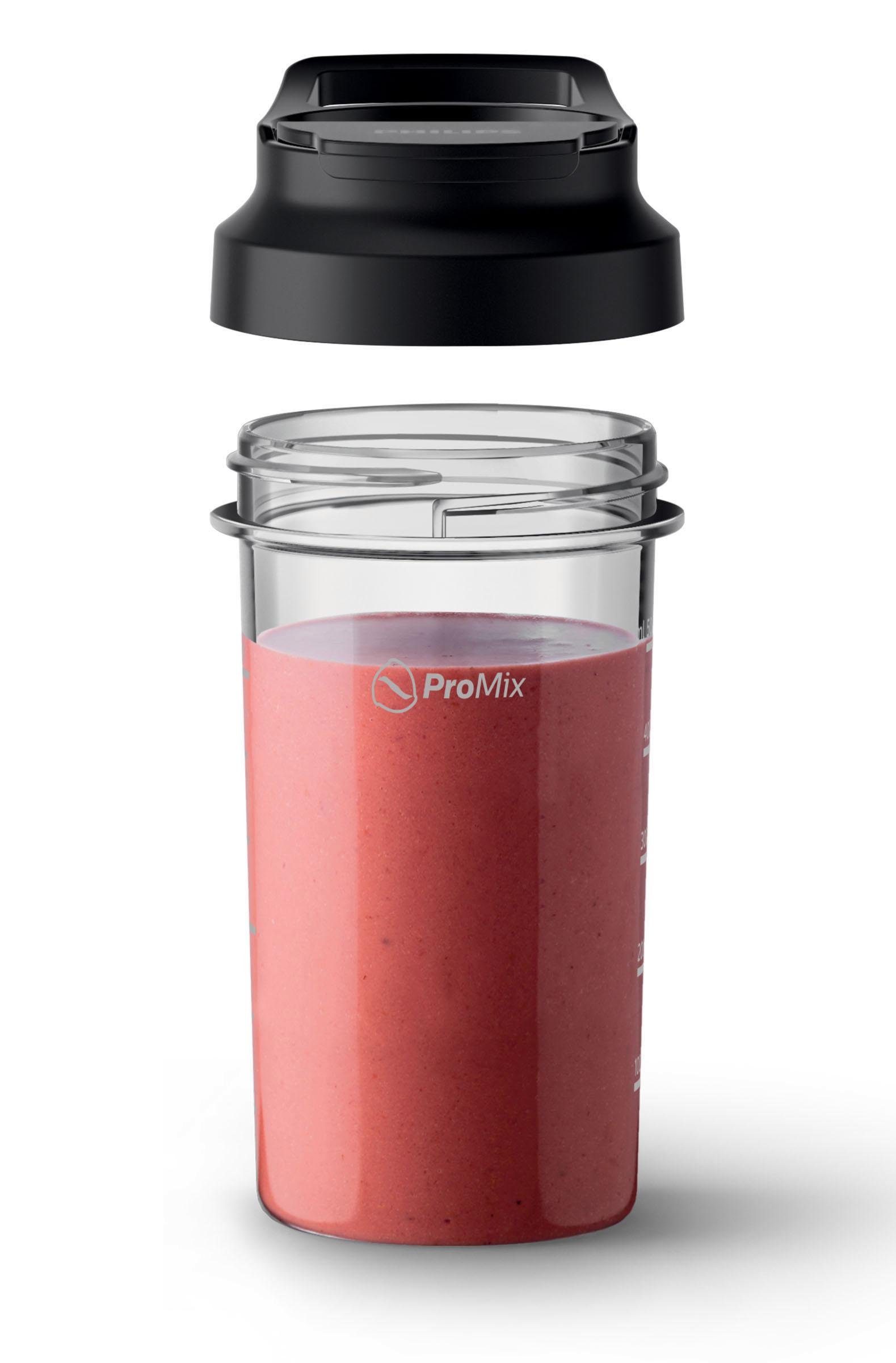 Philips Stabmixer HR2650/90 Viva, SpeedTouch, inkl. 2-in-1 Togo Trinkflasche & Mixbecher, 800 W