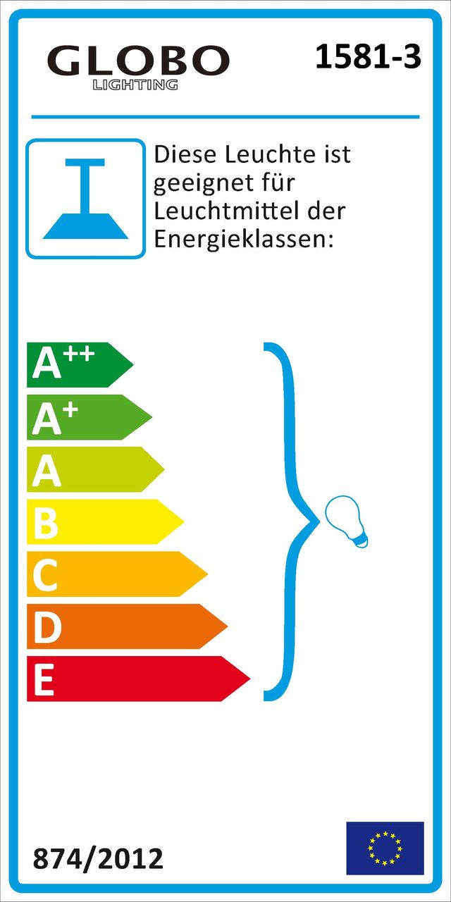 Globo Lighting - JOEL - Hängeleuchte Metall Nickel matt, 3x E27
