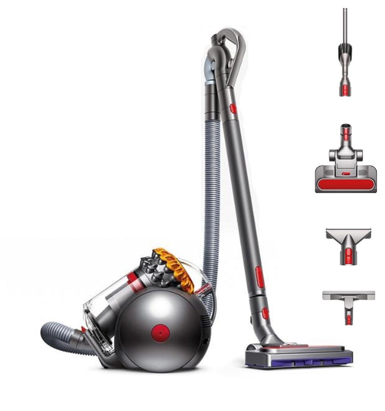 DYSON Bodenstaubsauger Big Ball Parquet 2 Staubsauger Beutellos, inkl. 4 Düsen, Boden, Beutellos, Bodenstaubsauger ohne Beutel Handstaubsauger
