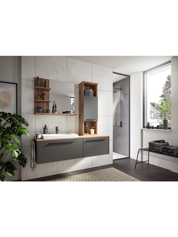 ebuy24 Badspiegel Ramon Grau 80 x 20 cm günstig kaufen onesize