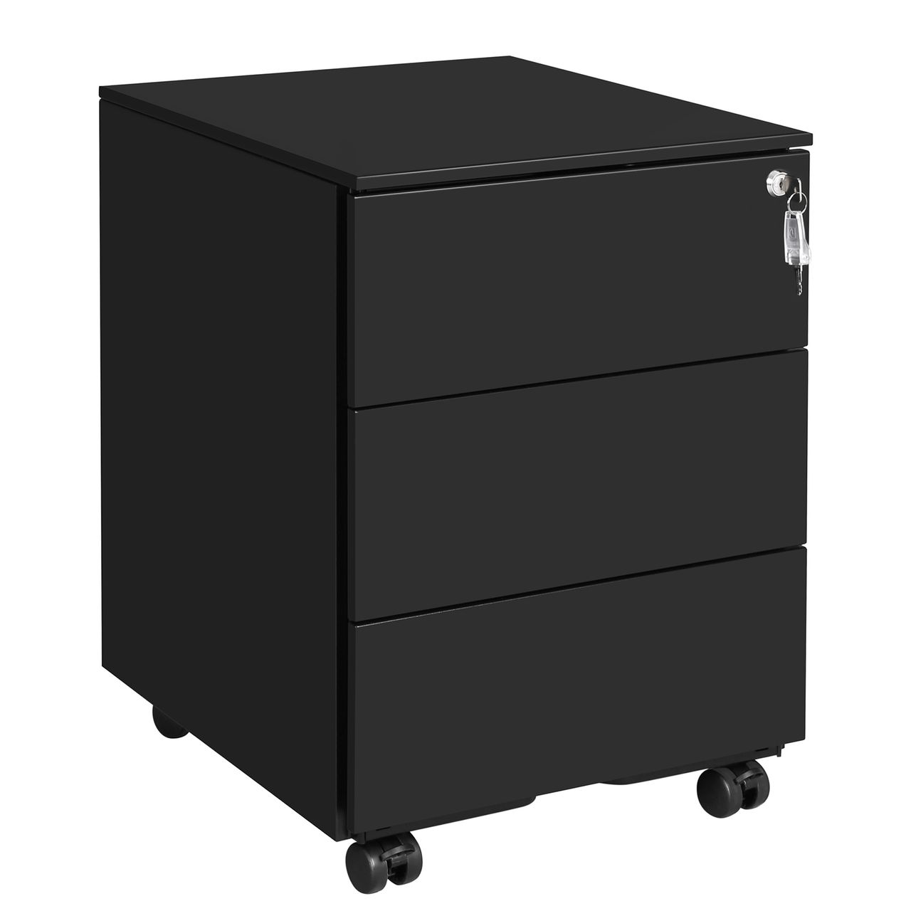Vasagle SONGMICS Rollcontainer, mit 3 Schubladen 39 x 45 x 55 cm (L x B x H)