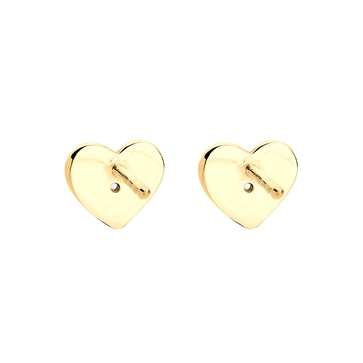 Ohrringe Kinder Herz Diamant (0.04 ct.) 585 Gelbgold Ohrstecker für Mädchen