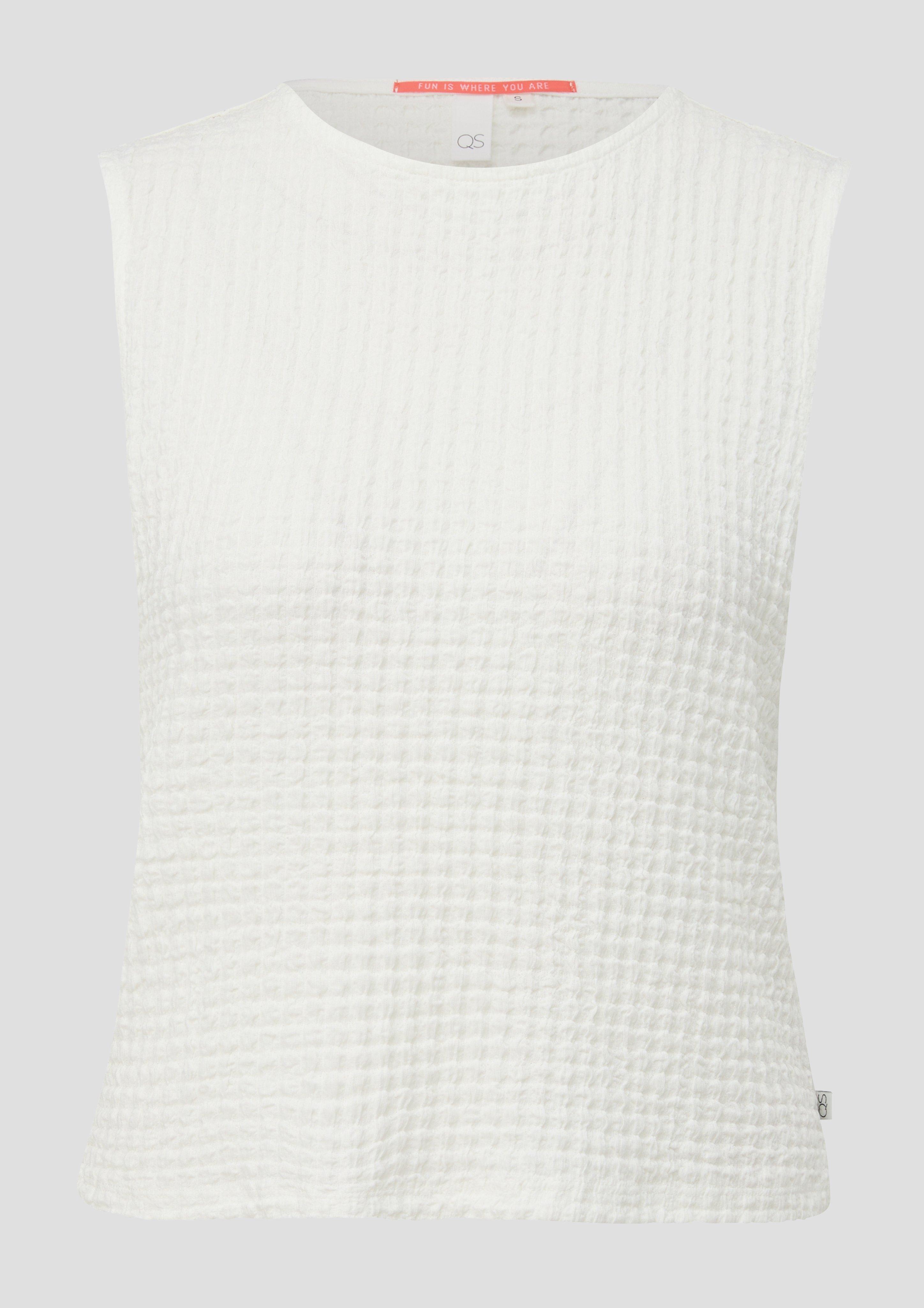 Ärmelloses Top aus Jacquard  2144059-0200