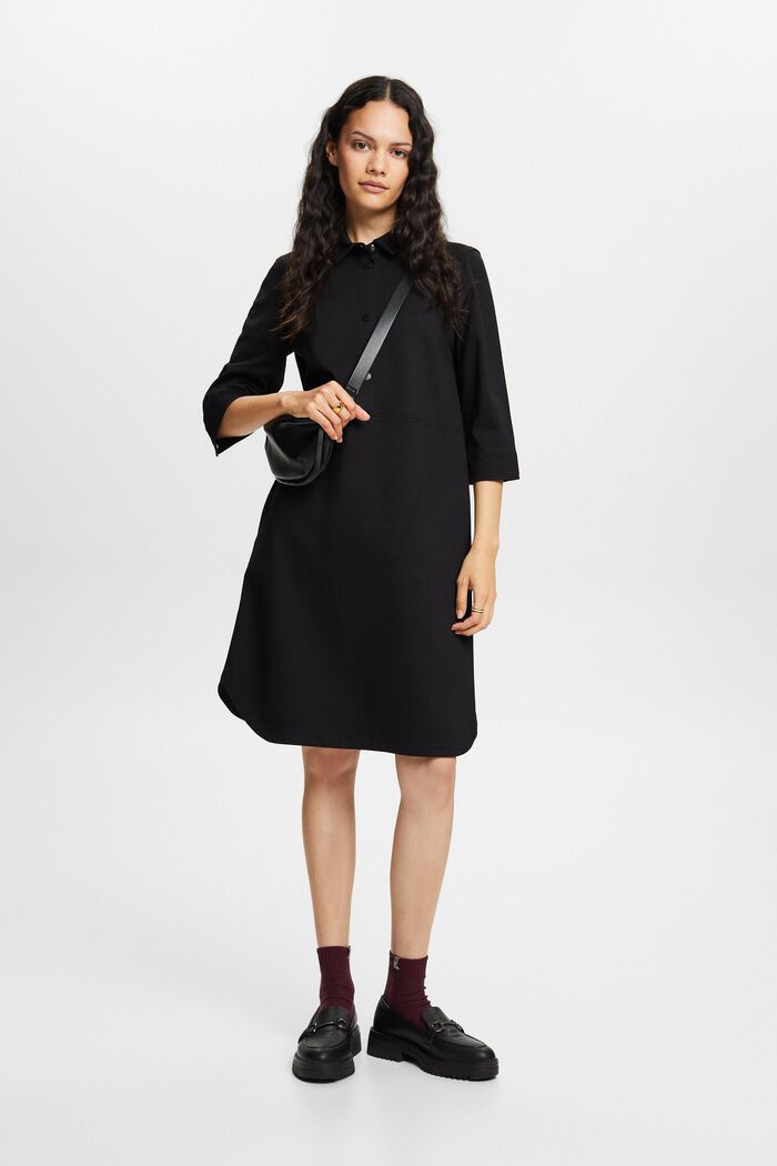 Hemdblusenkleid aus Punto-Jersey
