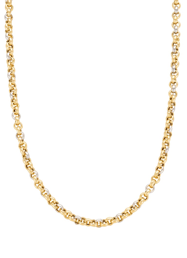 Diamond Point Gold link necklace Timeless Treasures 45 cm