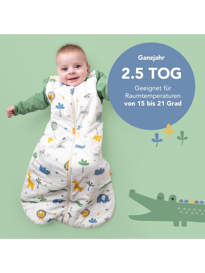 Schlummersack Babyschlafsack, 2.5 TOG in Dunkelgrün günstig kaufen