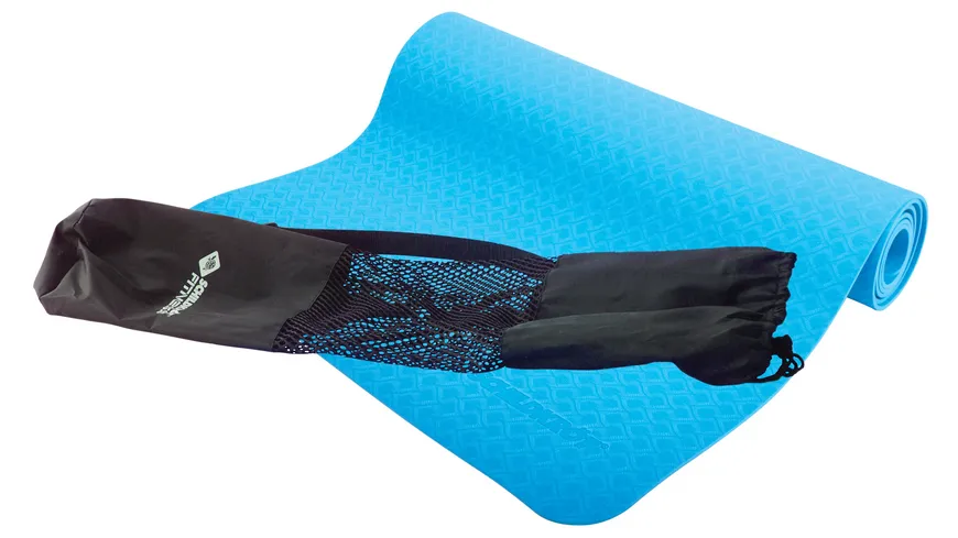 Schildkröt-Fitness - Yogamatte 4mm Blau, im Carrybag