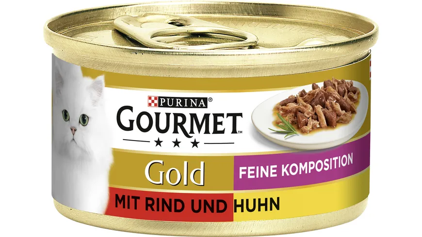PURINA GOURMET Gold Feine Komposition mit Rind & Huhn 85 g