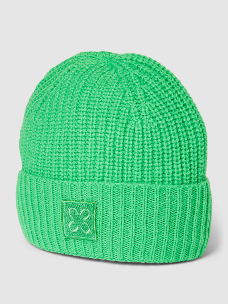 Beanie mit Woll-Anteil in türkis