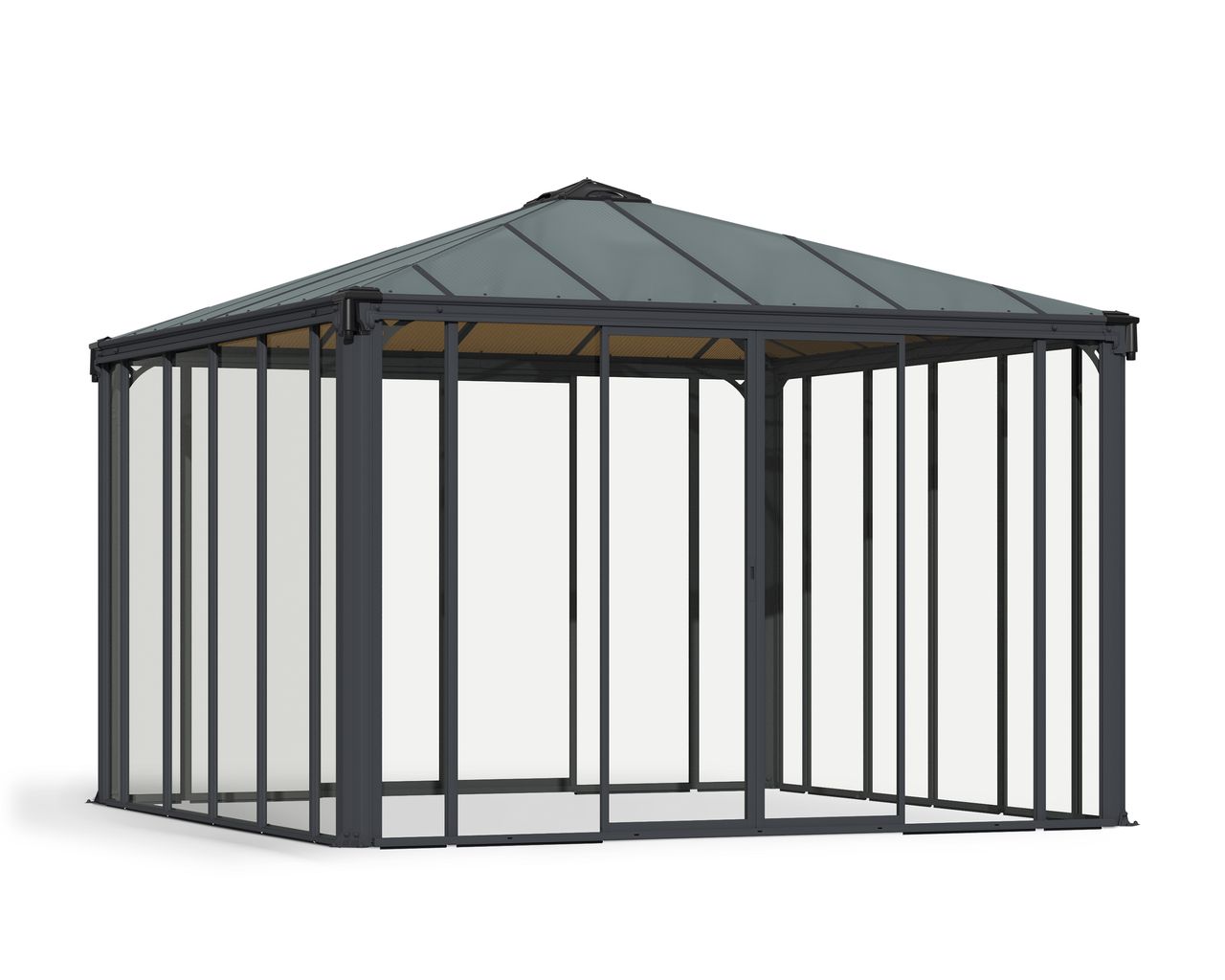 Canopia by Palram Ledro 3.6 X 3.6 geschlossener Pavillon, anthrazit, bronze