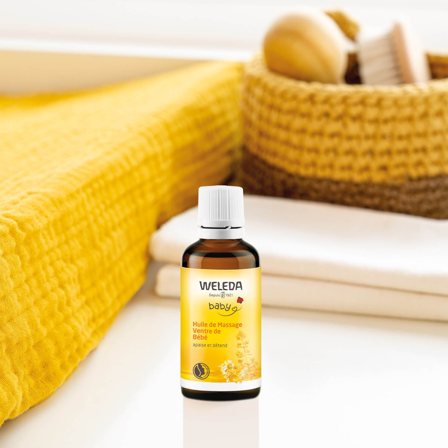 Weleda Baby Huile de Massage Ventre - Apaise et Détend Pendant la Digestion - 50 ml