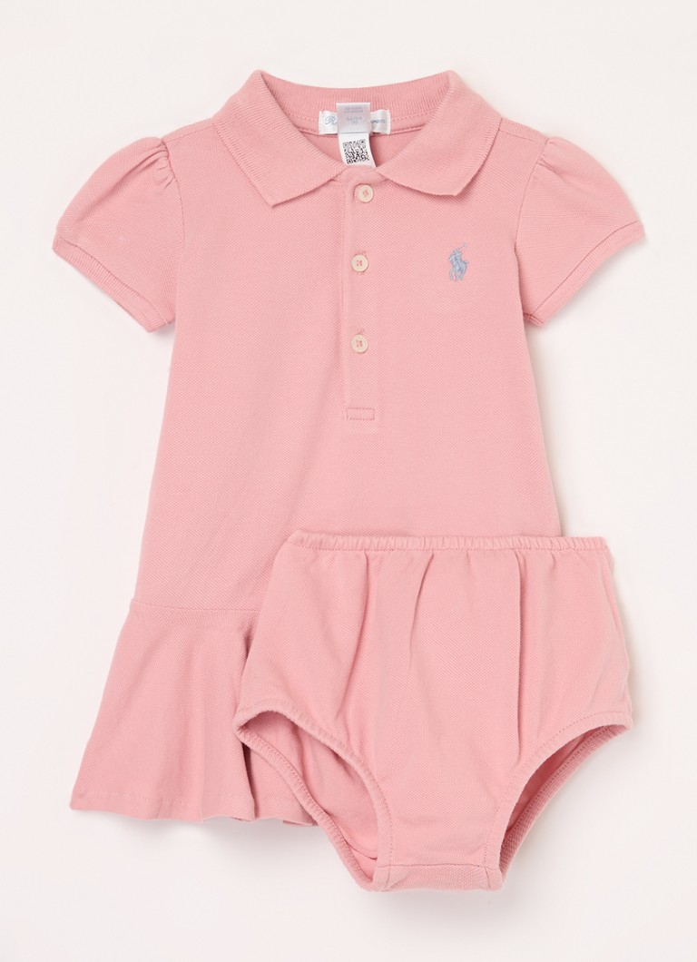 Φόρεμα πικέ από βαμβακερό Polo Ralph Lauren με εσώρουχα