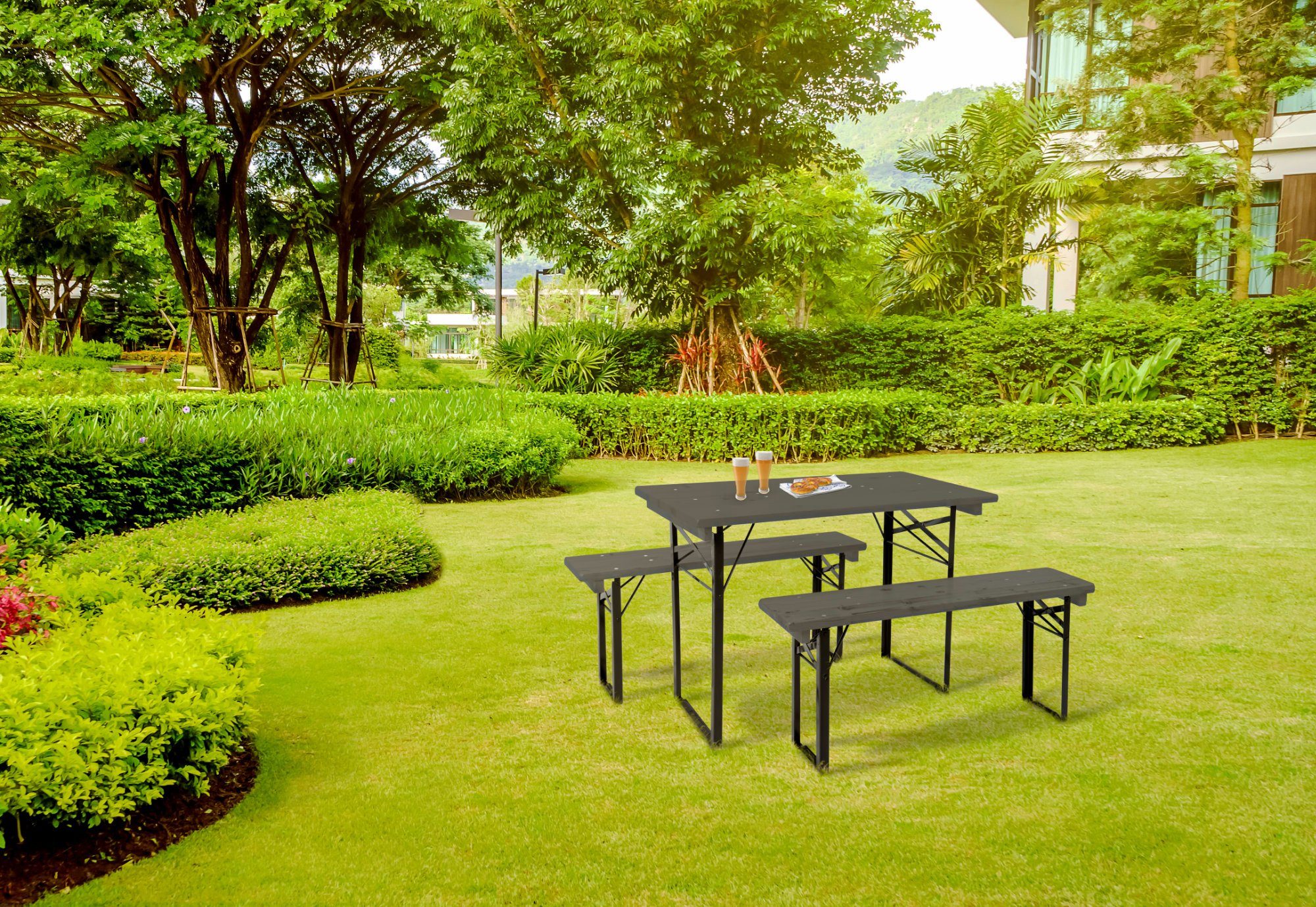 Stagecaptain Bierzeltgarnitur BBEU-110 Hirschgarten Bierzeltgarnitur für 110 cm, (3-tlg)