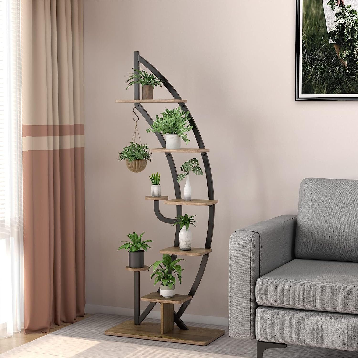 KOMFOTTEU Blumenständer Pflanzenständer (1 St), mit Haken