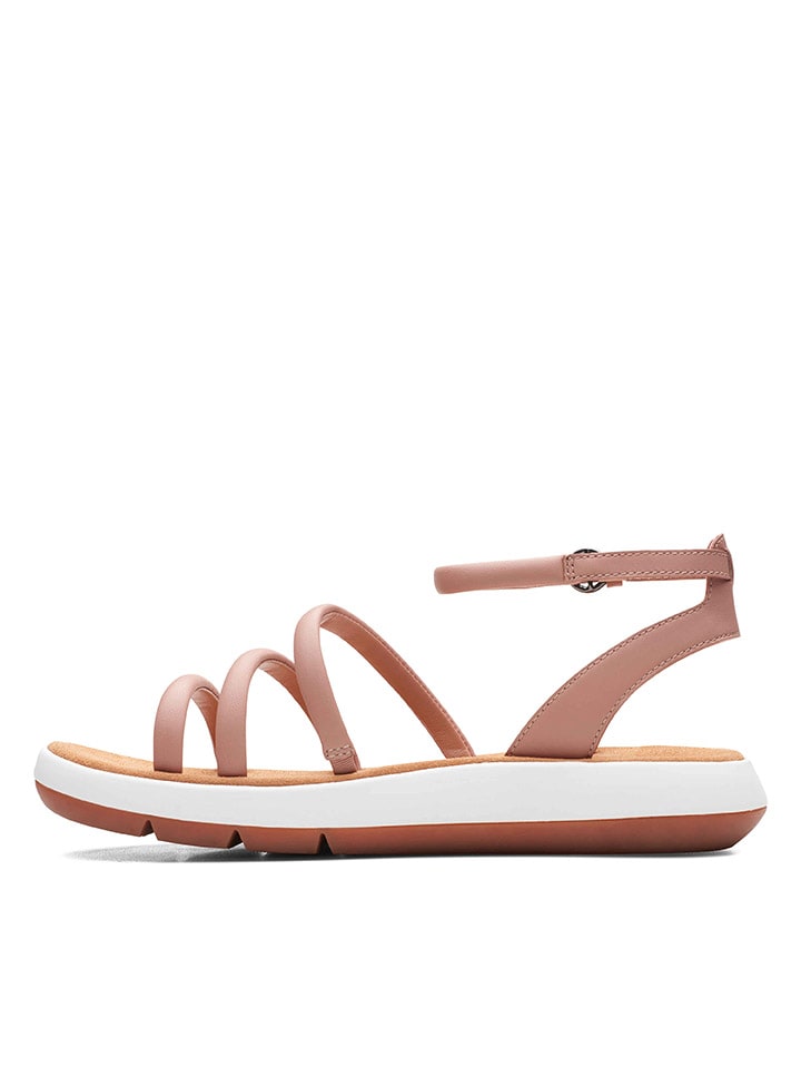 Clarks Leder-Sandalen in Rosa günstig kaufen