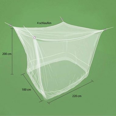 Sekey Moskitonetz Schutznetz XXL Insektenschutz Fliegennetz Doppelbett für In- & Outdoor, 220x100x200cm für Einzelbetten