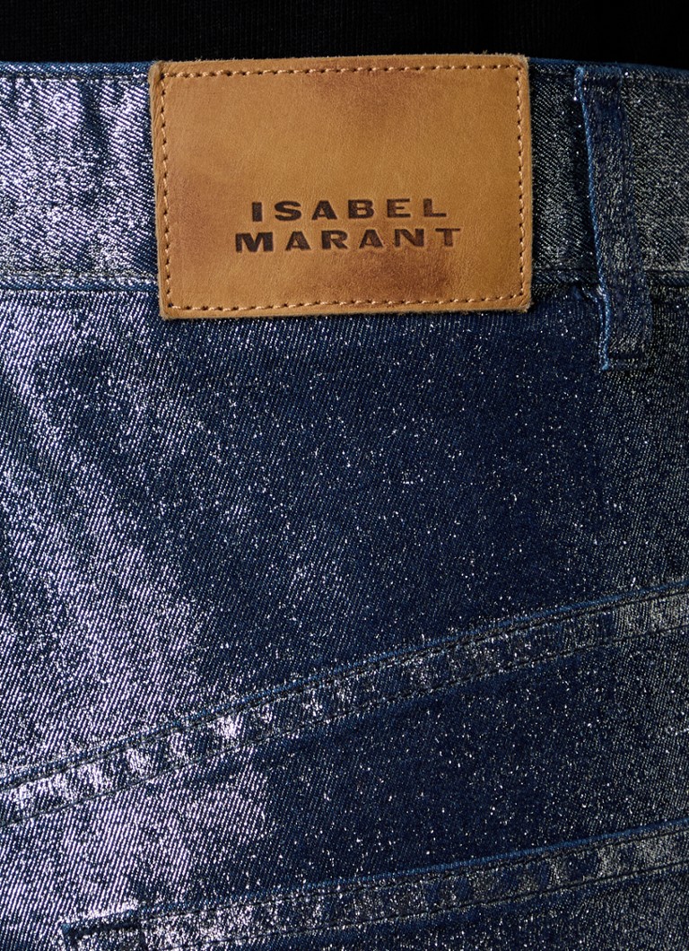 Isabel Marant Cover Jeans mit mittelhohem Bund und lockerer Passform sowie glänzendem Finish